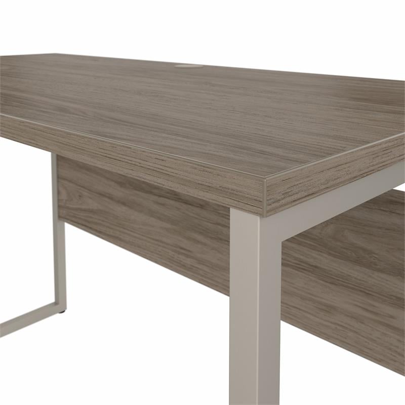 Pemberly Row 48W x 24D Computer Table Desk in Modern Hickory - Engineered Wood