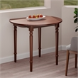 Pemberly Row Round Double Drop Leaf Dining Table Walnut Finish