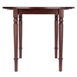 Pemberly Row Round Double Drop Leaf Dining Table Walnut Finish