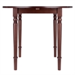 Pemberly Row Round Double Drop Leaf Dining Table Walnut Finish
