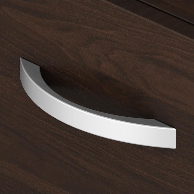 Pemberly Row 2 Drawer Mobile File Cabinet in Black Walnut - Engineered Wood