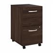 Pemberly Row 2 Drawer Mobile File Cabinet in Black Walnut - Engineered Wood