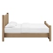 Pemberly Row Contemporary Queen Platform Bed in Taupe Finish