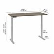 Pemberly Row 60W x 30D Adjustable Desk in Modern Hickory - Engineered Wood