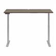 Pemberly Row 60W x 30D Adjustable Desk in Modern Hickory - Engineered Wood