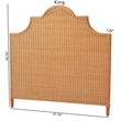 Pemberly Row Bohemian Light Honey Rattan King Size Standalone Headboard