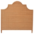 Pemberly Row Bohemian Light Honey Rattan Queen Size Standalone Headboard