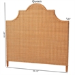 Pemberly Row Bohemian Light Honey Rattan Queen Size Standalone Headboard