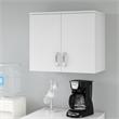 Pemberly Row Wall Cabinet with Doors and Shelves in White - Engineered Wood