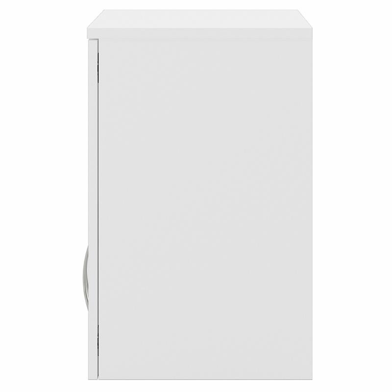 Pemberly Row Wall Cabinet with Doors and Shelves in White - Engineered Wood