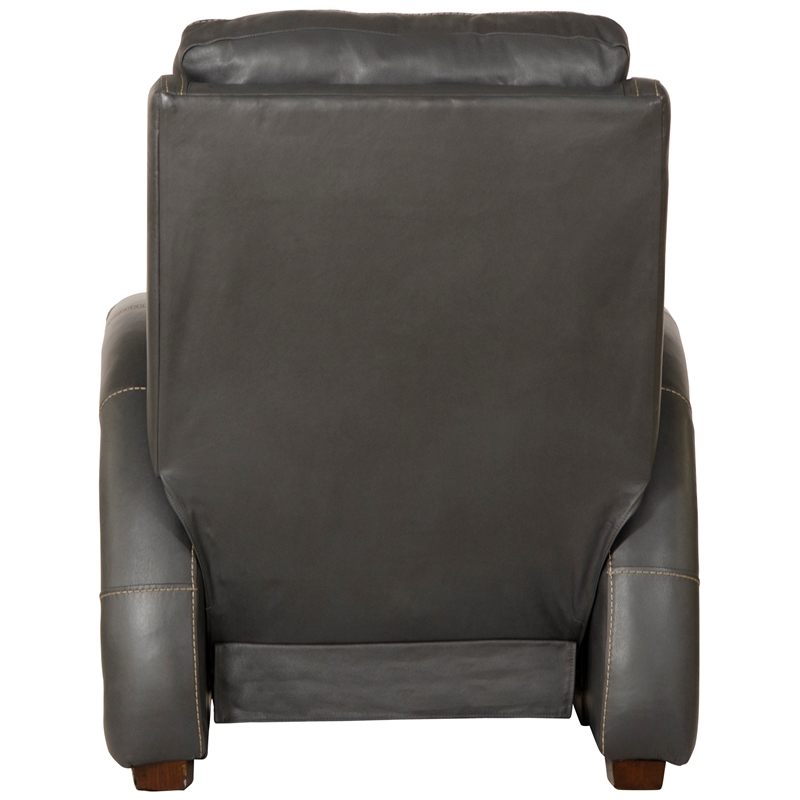 Pemberly Row Decompress Power Zero Gravity Recliner in Gray Leather