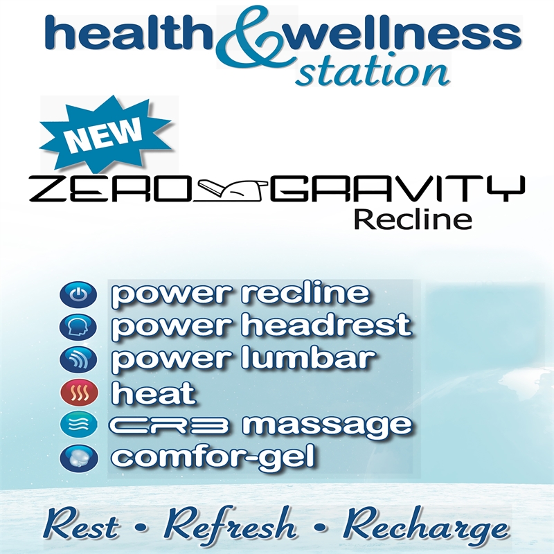 Pemberly Row Decompress Power Zero Gravity Recliner in Gray Leather