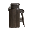 Pemberly Row 4 Piece Set of Console Bar Table & Console Stools in Coffee Bean