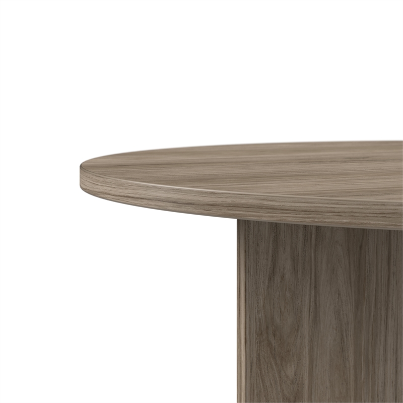 Pemberly Row 42W Round Conference Table in Modern Hickory - Engineered Wood