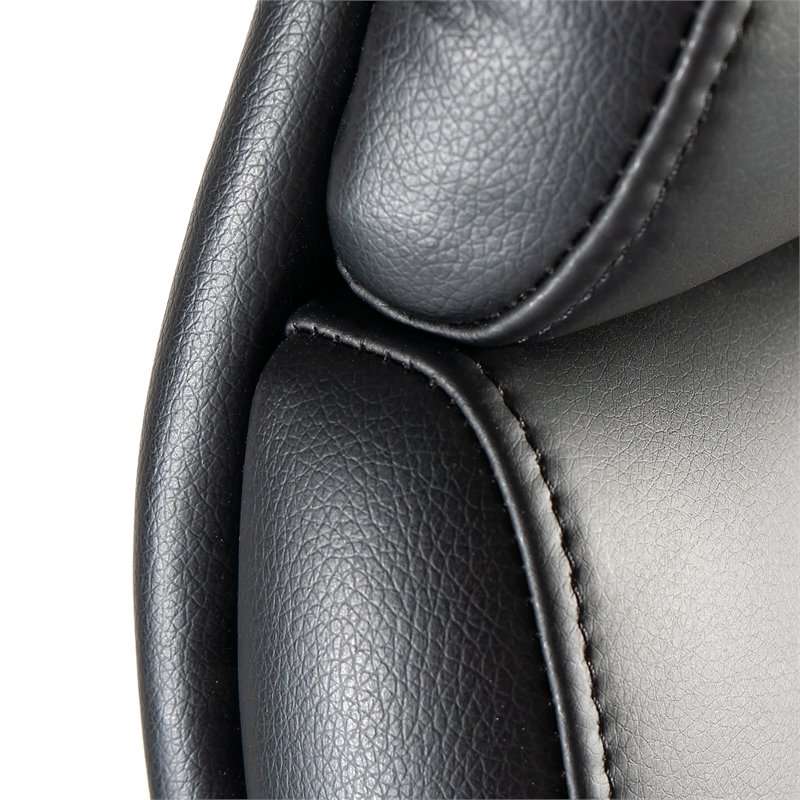 Pemberly Row High Back Contemporary Faux Leather Executive Chair in Black