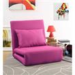 Pemberly Row Floor Chairs Pink Linen Sleeper Dorm Bed Couch Lounger Sofa