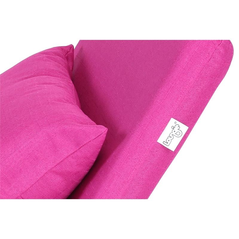 Pemberly Row Floor Chairs Pink Linen Sleeper Dorm Bed Couch Lounger Sofa