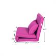 Pemberly Row Floor Chairs Pink Linen Sleeper Dorm Bed Couch Lounger Sofa
