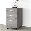 Pemberly Row 3 Drawer Mobile File Cabinet in Platinum Gray - Engineered Wood
