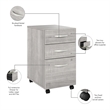 Pemberly Row 3 Drawer Mobile File Cabinet in Platinum Gray - Engineered Wood