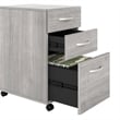 Pemberly Row 3 Drawer Mobile File Cabinet in Platinum Gray - Engineered Wood