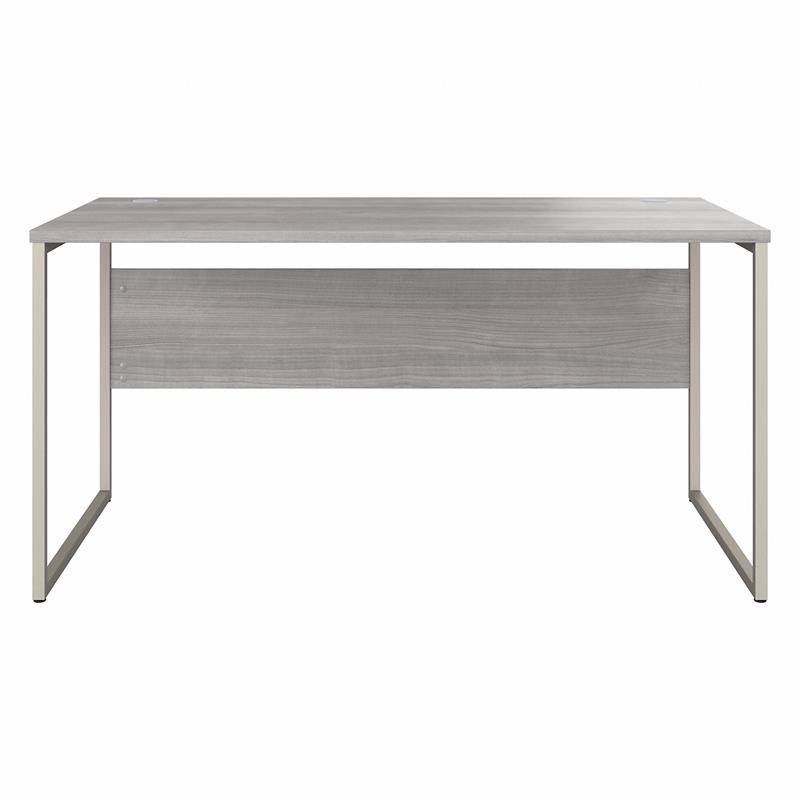 Pemberly Row 60W x 30D Computer Table Desk in Platinum Gray - Engineered Wood