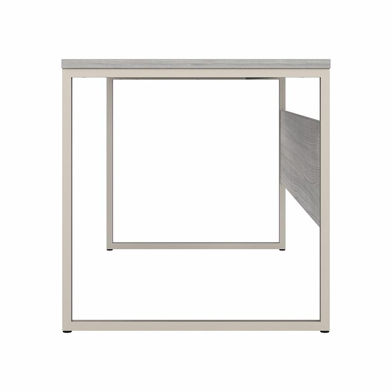Pemberly Row 60W x 30D Computer Table Desk in Platinum Gray - Engineered Wood