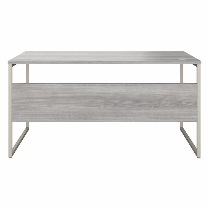 Pemberly Row 60W x 30D Computer Table Desk in Platinum Gray - Engineered Wood