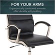 Pemberly Row High Back Contemporary Faux Leather Executive Office Chair in Black