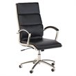 Pemberly Row High Back Contemporary Faux Leather Executive Office Chair in Black