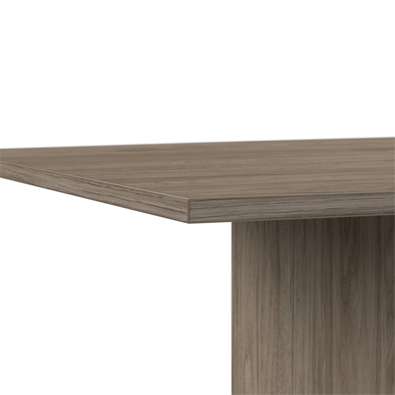 Pemberly Row 72W Boat Shaped Conference Table in Hickory - Engineered Wood