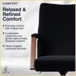 Pemberly Row Ergonomic Mid Back Office Chair in Soft Velvet Upholstery Black