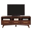 Pemberly Row Contemporary Wood TV Console in Walnut / Brown Finish