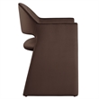 Pemberly Row Contemporary Dining Armchair in Chocolate Brown