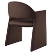 Pemberly Row Contemporary Dining Armchair in Chocolate Brown