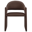Pemberly Row Contemporary Dining Armchair in Chocolate Brown