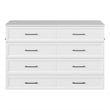 Pemberly Row Queen Wood Murphy Bed Chest with Mattress Drawer & Charger in White