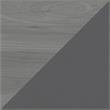 Pemberly Row 72W Bow Front L Shaped Desk and Chair Set in Gray - Engineered Wood