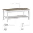 Pemberly Row Farmhouse Living Room Coffee Table - Engineered Wood