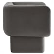 Pemberly Row Modern Performance Velvet Accent Chair in Storm Gray