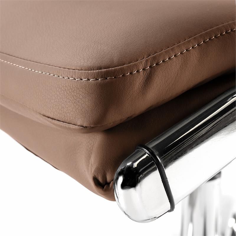 Pemberly Row High Back Faux Leather Executive Office Chair in Saddle Tan