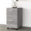 Pemberly Row 2 Drawer Mobile File Cabinet in Platinum Gray - Engineered Wood