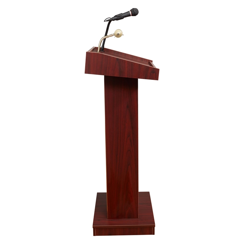 Pemberly Row Lectern with Tie Clip/ Lavalier Mic in Mahogany