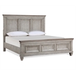 Pemberly Row Contemporary Solid Wood King Bed in Vintage Cream