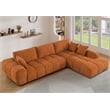 Pemberly Row Chaise Deep Sectional Modular Couch with Extra Large Seat - Caramel