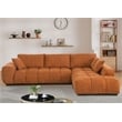 Pemberly Row Chaise Deep Sectional Modular Couch with Extra Large Seat - Caramel