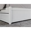 Pemberly Row Queen Platform Bed w/ Panel Footboard and Twin XL Trundle in White