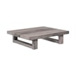 Pemberly Row Outdoor 4Pc Conversation Set in Gray Eucalyptus Wood with Cushions