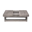 Pemberly Row Outdoor 4Pc Conversation Set in Gray Eucalyptus Wood with Cushions