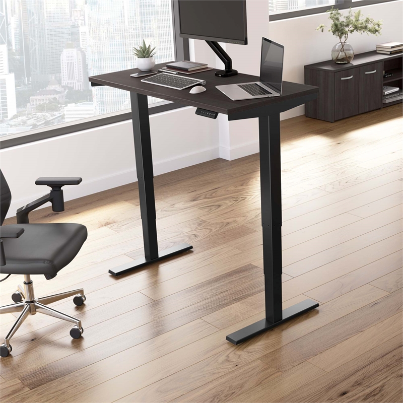 Pemberly Row 48W x 24D Height Adjustable Standing Desk - Engineered Wood